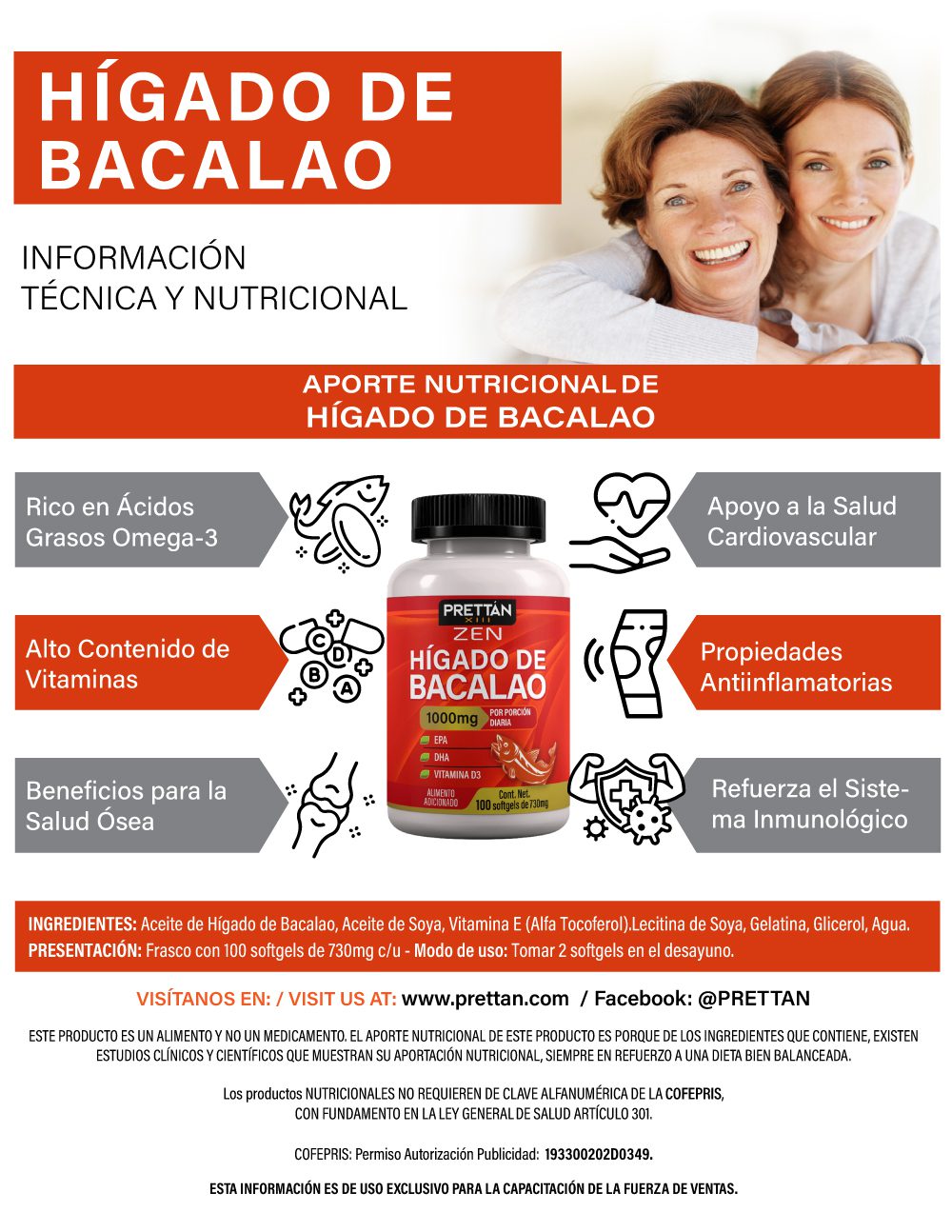 Aceite de Hígado de Bacalao 1000mg - 60 softgels de 730mg - Imagen 2