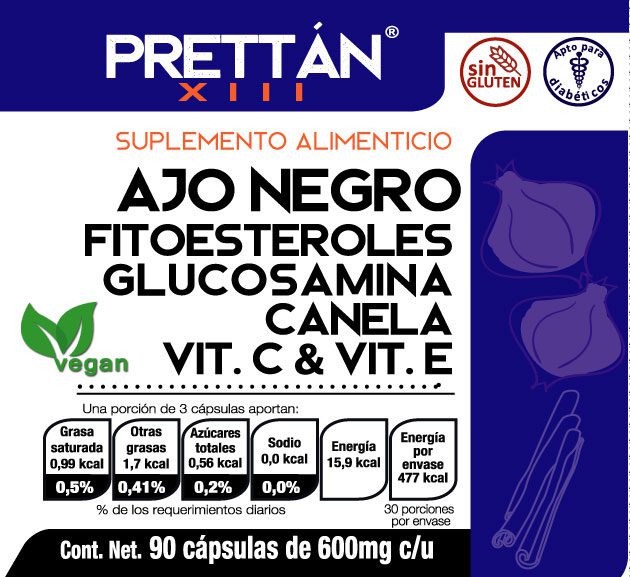 Ajo negro, Fitoesteroles, Glucosamina, Canela, Vit. C y Vit. E - Imagen 4