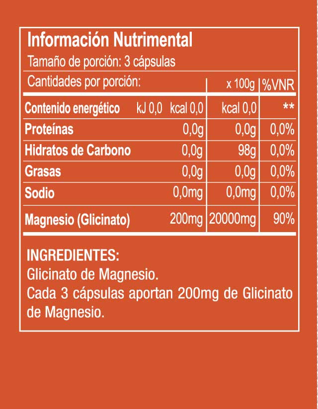 Glicinato de magnesio (Cápsulas) - Imagen 2